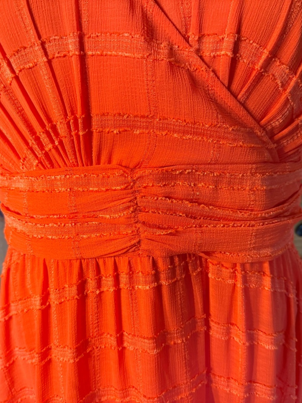 Nanette Lepore Janell Calypso Red V-Neck Midi Dress - Picture 3 of 8